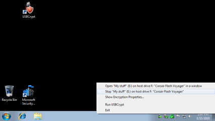 Lock the encrypted USB drive with password