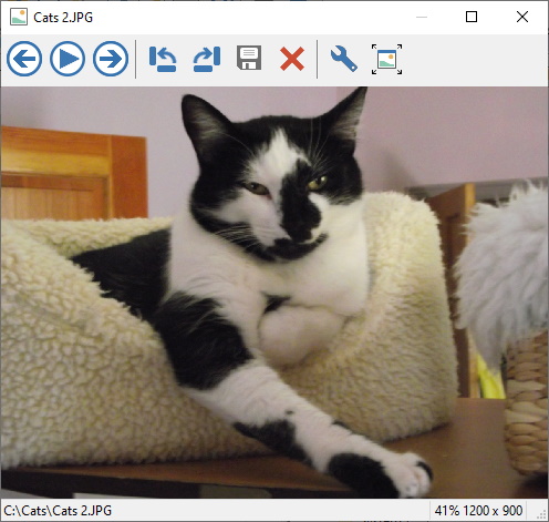 The built-in image viewer of AB Commander