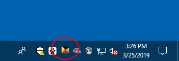 Folder Guard taskbar icon can be handy