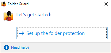 Set up folder protection with Folder Guard