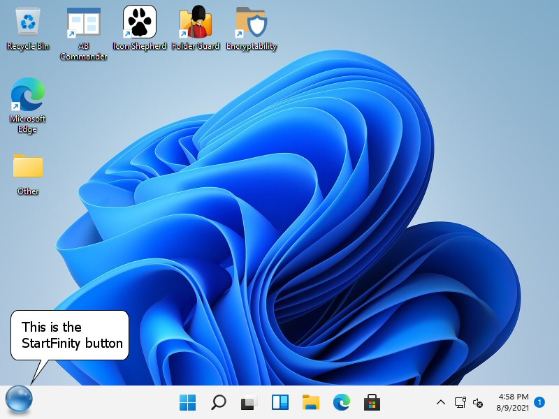 StartFinity software adds the missing Start button to Windows 11 desktop.