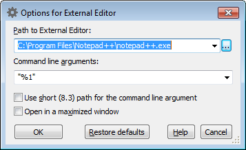 How to set up an external text editor for AB Commander