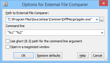 Setting up Diffmerge as an external tool of AB Commander