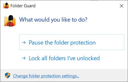 Pause protection to gain access to Windows Settings