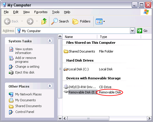 Windows XP may not offer the NTFS format option for the removable drives.