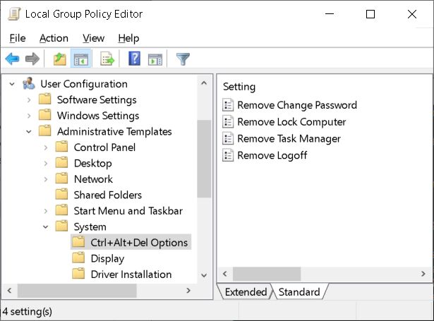 Group Policy Editor is running
