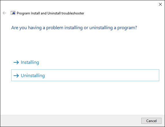 Microsoft MSI troubleshooting uninstalling 