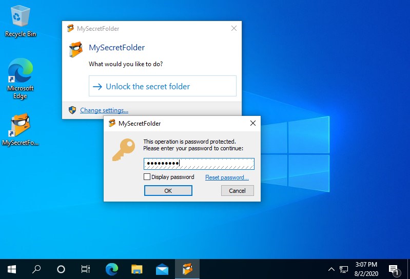 Unlocking the secret folder