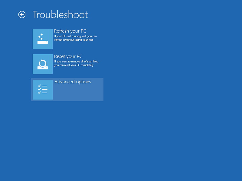 The Troubleshoot options of Windows 11, 10, 8