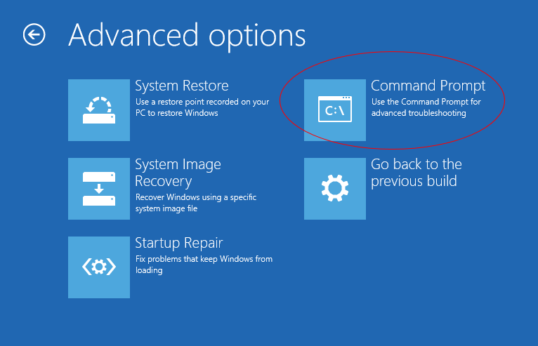 Command prompt option