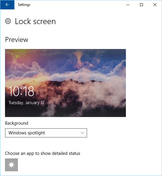 Enabling the Windows spotlight option for the lock screen